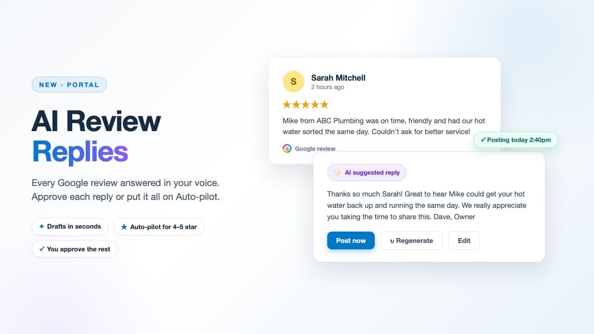 AI Review Replies: answer every Google review in seconds