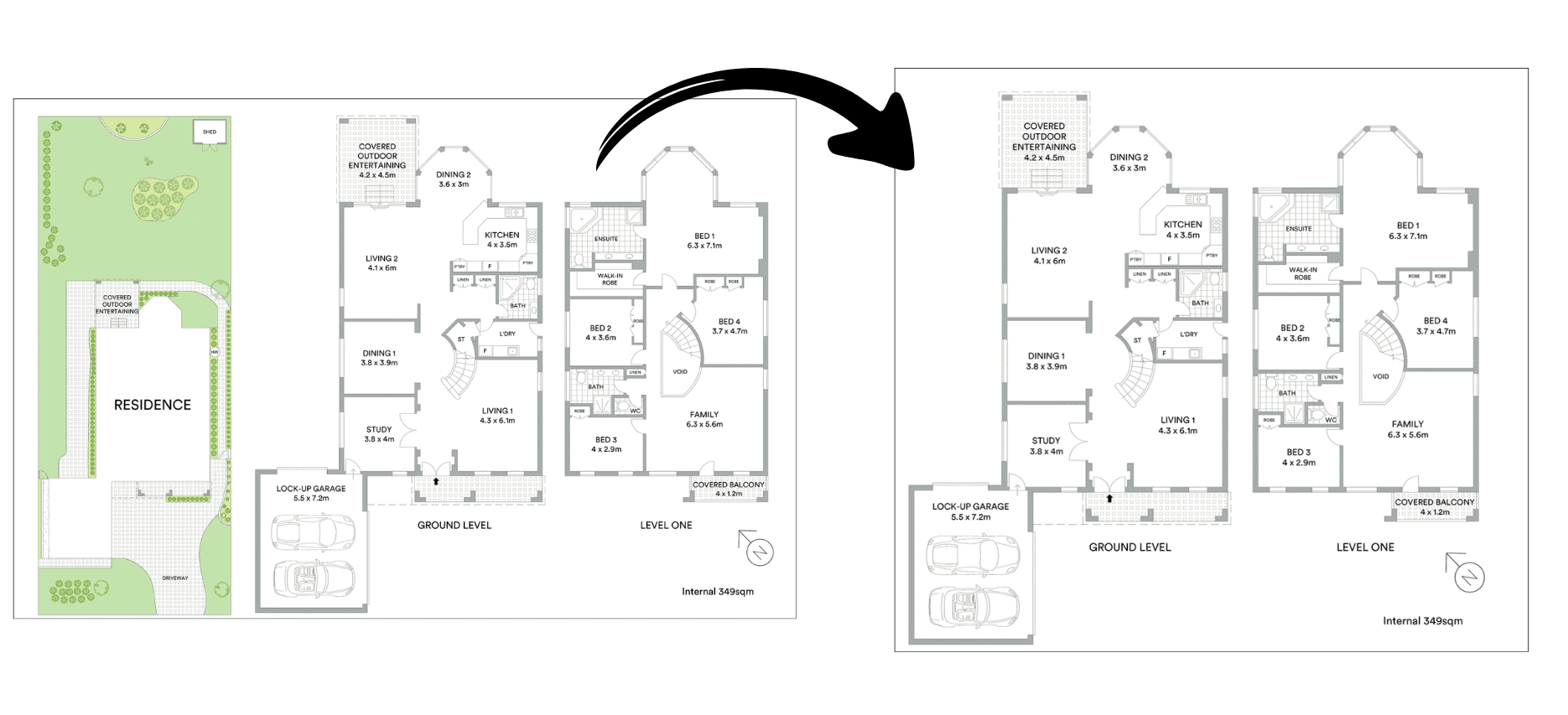Example of cropping a floor plan to remove title blocks and borders before uploading